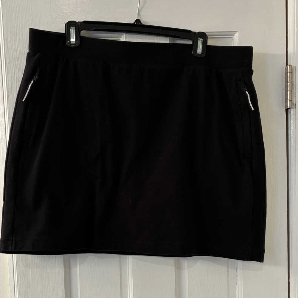 Talbots Black Skirt with Zipper Details